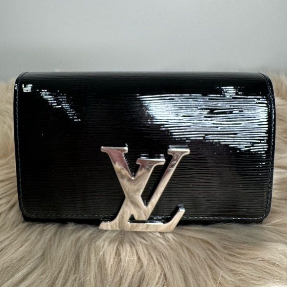 Authentic Louis Vuitton Louise PM Epi Electric Black Leather Shoulder/Clutch - Picture 1 of 12